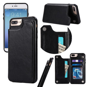 Retro PU Leather Case For iPhone X 8 7 6 6s Plus Multi Card Holders Case Cover