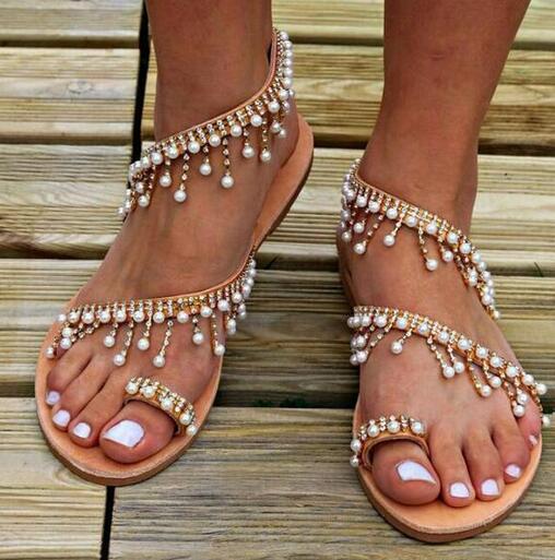 Shoes - Woman Summer Flip Thong Flat Sandals