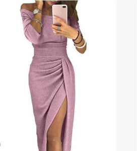 Clothing - New Fashion Women's Long Sleeve High Slit Bodycon Dresses(Buy 2 Got 10% off, 3 Got 15% off Now)