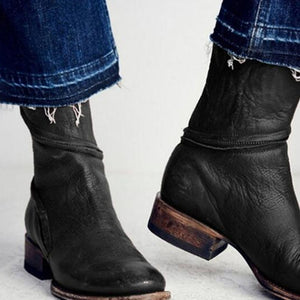 Women's Shoes - New Collection Vintage Leather Fashion Boots