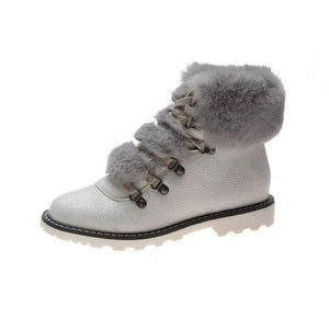 Boot - Winter Women's Casual Lace-Up Round Toe Snow Boots