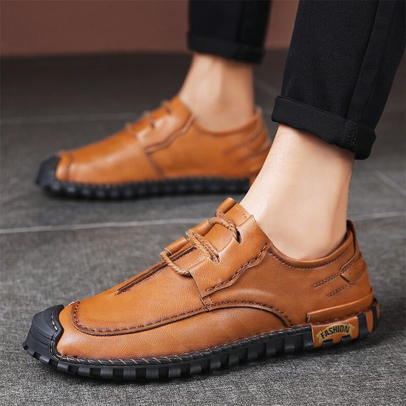 Genuine Leather  Big Size Men Casual Shoes