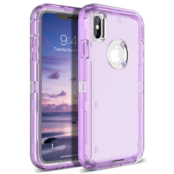 Phone Case - Luxury 360 Degree Full Cover Cute Clear Bling Protective Phone Case For iPhone XS/XR/XS Max 8/7 Plus
