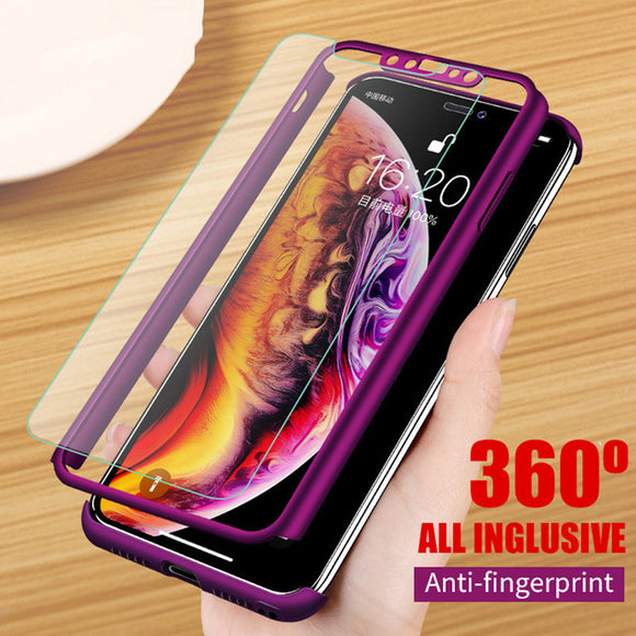 Phone Case - Luxury 360 Degree Full Cover Protection Shockproof Phone Case With Free Gift Screen Protector For iPhone