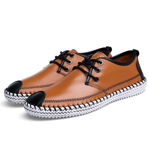 Shoes - 2018 New Breathable Split Leather Men Loafers