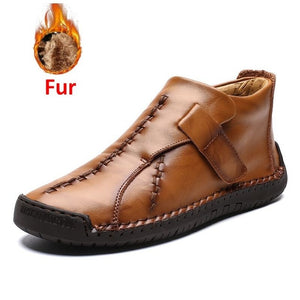 Comfortable Quality Split Leather Warm Fur Shoes