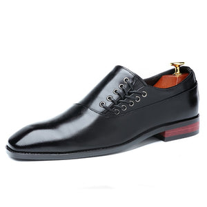 Kaaum-Fashion Business Dress Men Shoes New Classic Leather Fashion Slip On Oxfords