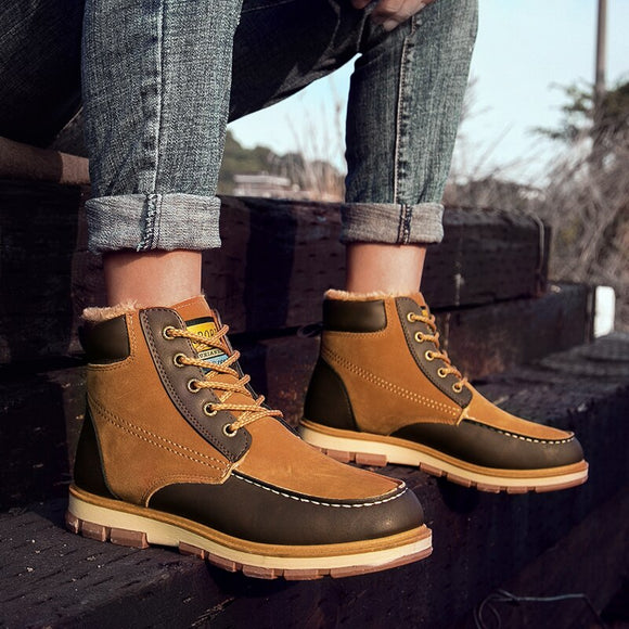 2018 Men Fashion Suede Warm Casual Boots