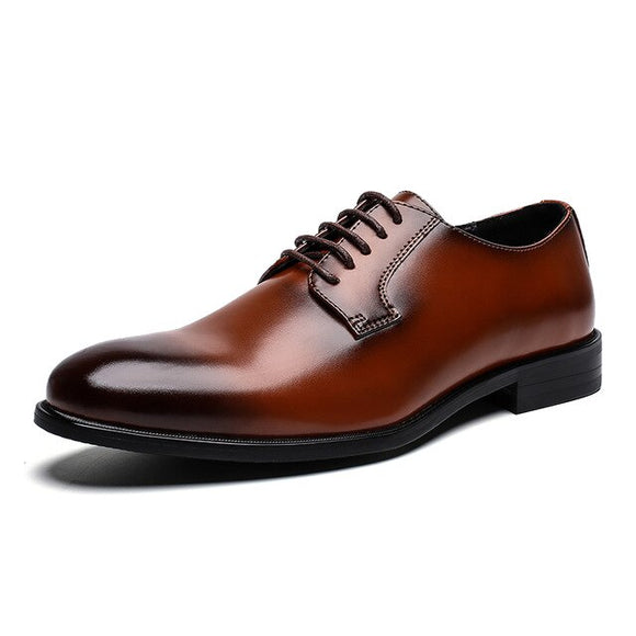 Kaaum-New High Quality Genuine Leather Men Shoes Lace-Up Bullock Business Dress Oxfords