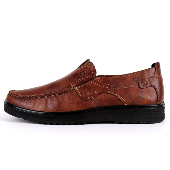 Kaaum-New Men Casual Shoes Fashion Leather Summer Flat