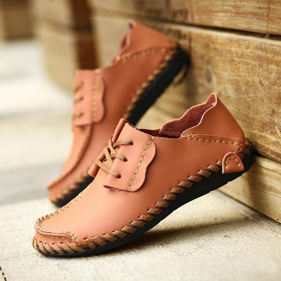 Shoes - Big Size Genuine Leather Men Casual Shoes