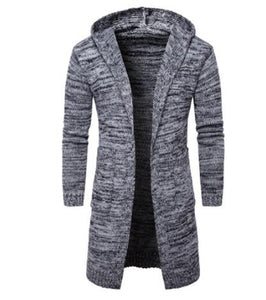 Clothing -New Men's Solid Knit Trench Coat Jacket