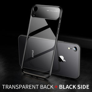 Phone Case - Luxury Ultra Thin Lens Glass Transparent Acrylic Phone Case For iPhone X/XS/XR/XS Max 8/7 Plus