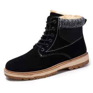 Winter Men Casual Fashion Lace-up  Warm Snow Boots