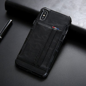 Luxury Leather Protective Case for iPhone X XR XS Max