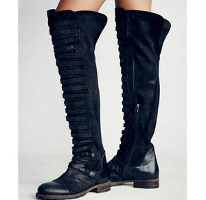 Shoes - Ladies Fashion Knee High Long Motorcycle Boots
