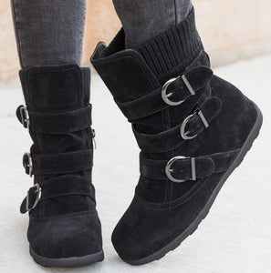 Women Buckle Strap Platform Ankle Boots (Extra Buy 2 Got 5% Off, 3 Got 10% Off ,4 Got 15% Off Now)