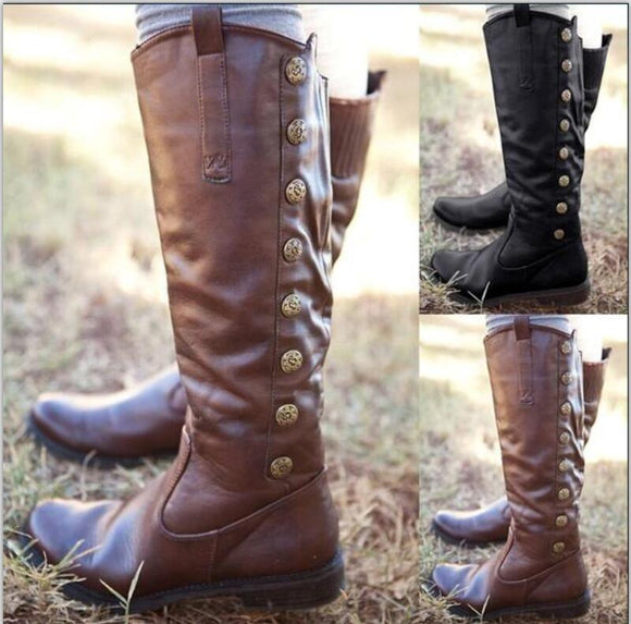Shoes - Women's Fashion Warm Knee High Leather Boots