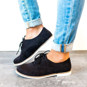 Women's Shoes - Casual Lace Up Oxfords Footwear For Ladies