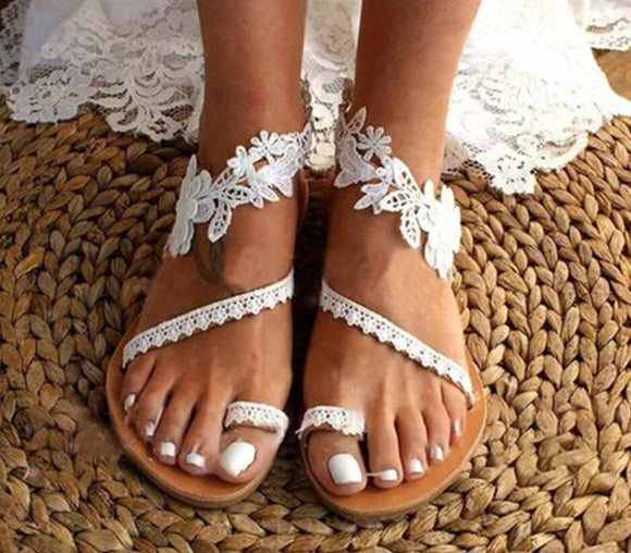 Kaaum Women‘s Bohemia Flowers Sweet Sandals